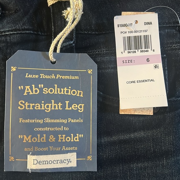 #228 ☑️ Democracy Dina Luxe Touch #288 Premium Ab Solutions Straight Leg Jean - Picture 10 of 13